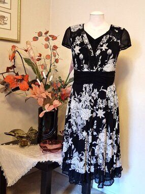 Floral Printed Summer Maxi Dresses Office Casual Work Party A-Line Swing Dress